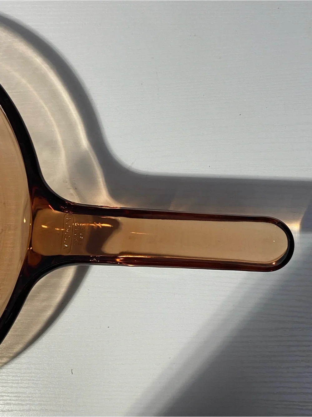 Vintage Visions Corning France Amber Glass 8.5